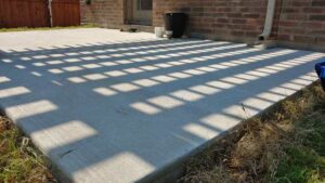 Broom Finished Concrete Patio