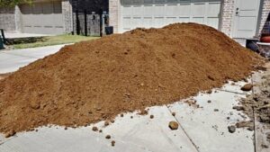 Soil mixture to level a yard