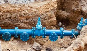 Irrigation valve that controls pump operation.
